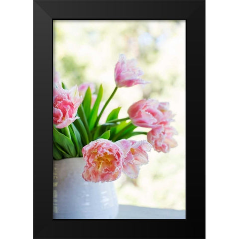 Tulip Bouquet II Black Modern Wood Framed Art Print by Millet, Karyn