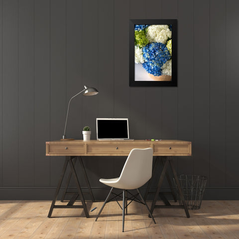 Hydrangea Bouquet Black Modern Wood Framed Art Print by Millet, Karyn