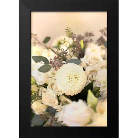 Wedding Flowers Black Modern Wood Framed Art Print by Millet, Karyn