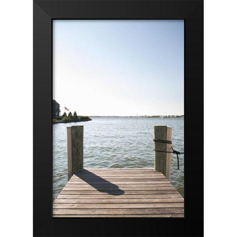 Dock View I Black Modern Wood Framed Art Print by Millet, Karyn
