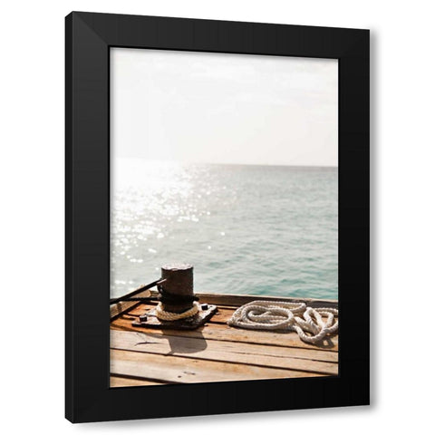 Awaiting Return Black Modern Wood Framed Art Print with Double Matting by Millet, Karyn