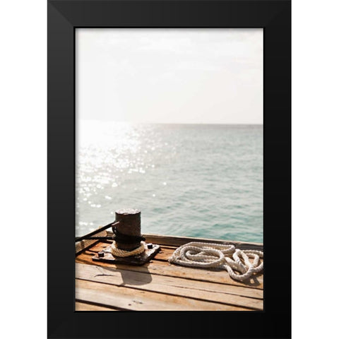 Awaiting Return Black Modern Wood Framed Art Print by Millet, Karyn