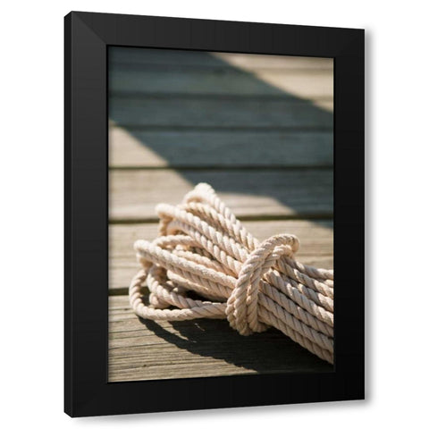 Boat Rope Black Modern Wood Framed Art Print with Double Matting by Millet, Karyn