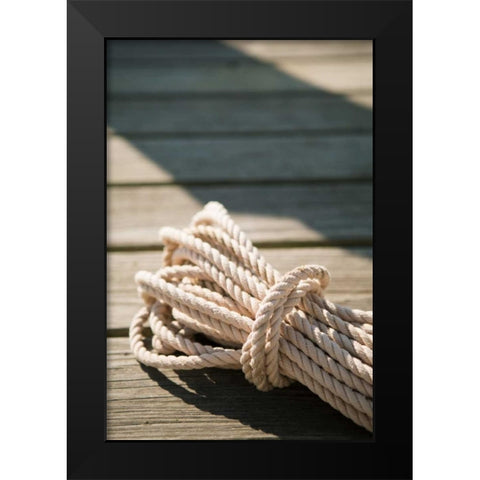 Boat Rope Black Modern Wood Framed Art Print by Millet, Karyn