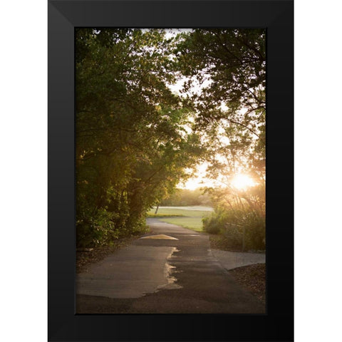 Island Stroll Black Modern Wood Framed Art Print by Millet, Karyn