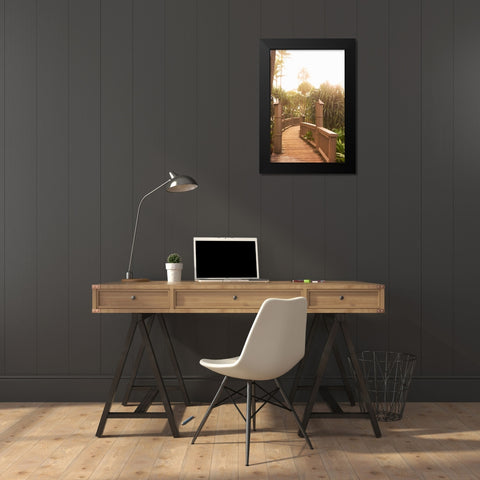 Path to the Beach Black Modern Wood Framed Art Print by Millet, Karyn
