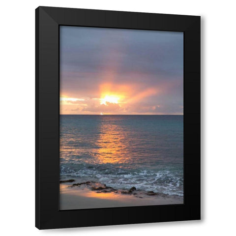 Island Sunset IV Black Modern Wood Framed Art Print with Double Matting by Millet, Karyn