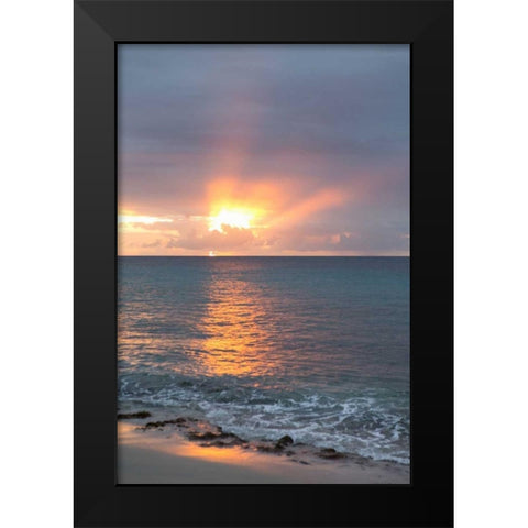 Island Sunset IV Black Modern Wood Framed Art Print by Millet, Karyn