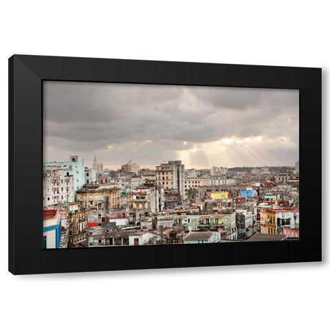 Cuban Skyline I Black Modern Wood Framed Art Print with Double Matting by Millet, Karyn