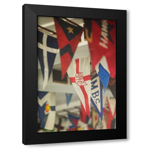 Yacht Club Flags I Black Modern Wood Framed Art Print with Double Matting by Millet, Karyn