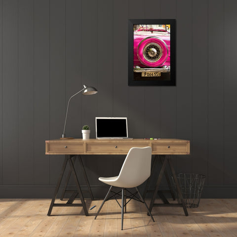 Pink Car in Cuba II Black Modern Wood Framed Art Print by Millet, Karyn