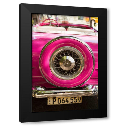 Pink Car in Cuba II Black Modern Wood Framed Art Print by Millet, Karyn