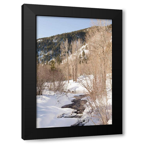 Snow in the Mountains Black Modern Wood Framed Art Print with Double Matting by Millet, Karyn
