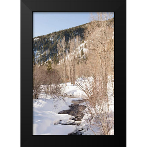Snow in the Mountains Black Modern Wood Framed Art Print by Millet, Karyn