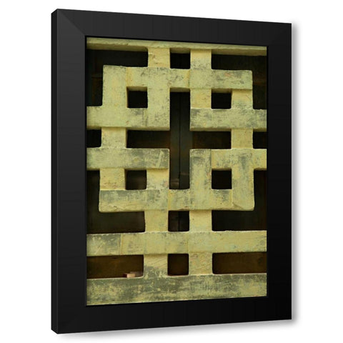 Cuban Ironwork Black Modern Wood Framed Art Print with Double Matting by Millet, Karyn