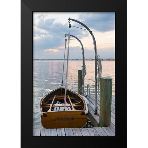 Boat and Oars Black Modern Wood Framed Art Print by Millet, Karyn