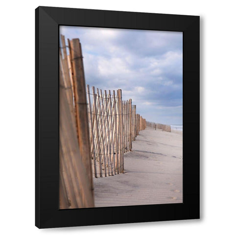 Coastal Fences Black Modern Wood Framed Art Print by Millet, Karyn