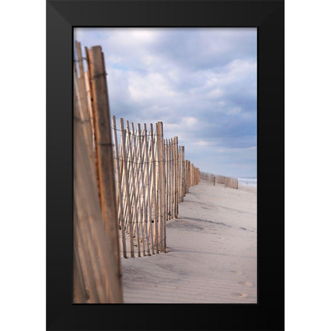 Coastal Fences Black Modern Wood Framed Art Print by Millet, Karyn
