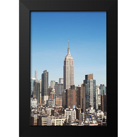 New York Cityscape Black Modern Wood Framed Art Print by Millet, Karyn