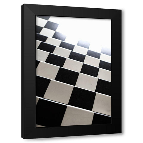 Checkers Close-Up Black Modern Wood Framed Art Print by Millet, Karyn