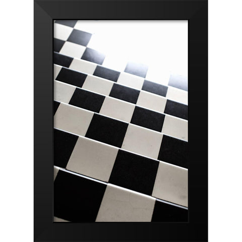 Checkers Close-Up Black Modern Wood Framed Art Print by Millet, Karyn