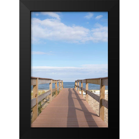Ocean Pier Black Modern Wood Framed Art Print by Millet, Karyn
