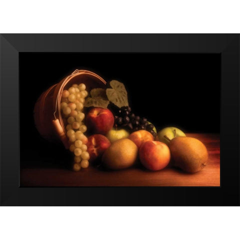 Basket of Fruit Black Modern Wood Framed Art Print by McNemar, C. Thomas