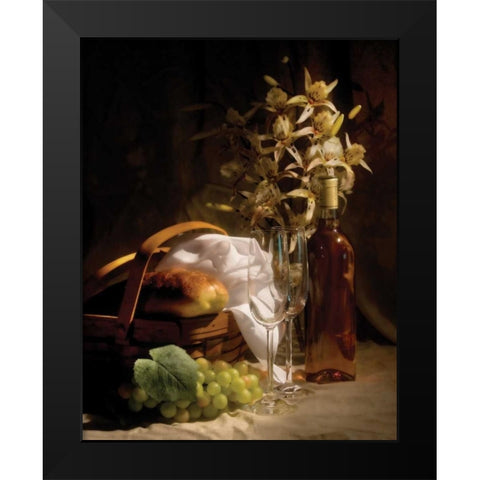 Wine and Romance I Black Modern Wood Framed Art Print by McNemar, C. Thomas