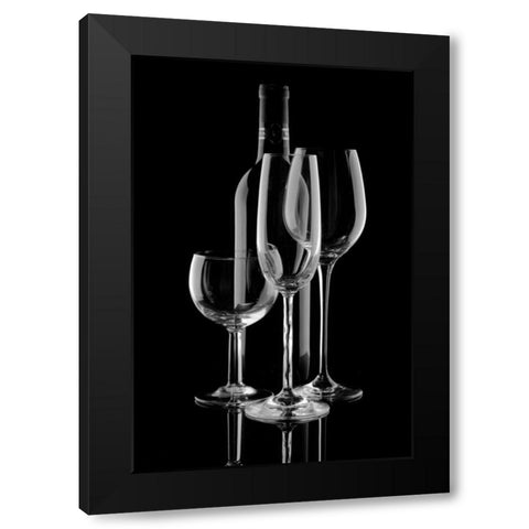 Wine Reflections II Black Modern Wood Framed Art Print with Double Matting by McNemar, C. Thomas