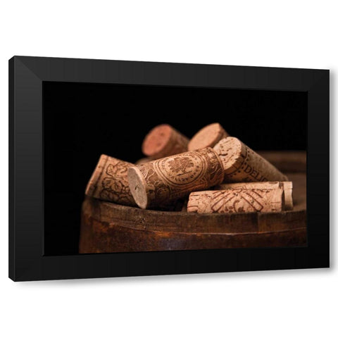 Corks Black Modern Wood Framed Art Print with Double Matting by McNemar, C. Thomas
