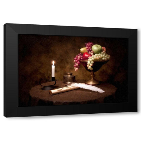 The Scribe Black Modern Wood Framed Art Print with Double Matting by McNemar, C. Thomas