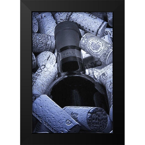 Buried Wine Bottle Black Modern Wood Framed Art Print by McNemar, C. Thomas