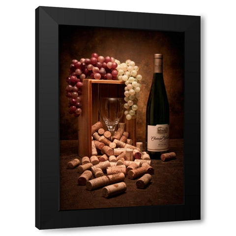 Wine Corks Still Life II Black Modern Wood Framed Art Print with Double Matting by McNemar, C. Thomas