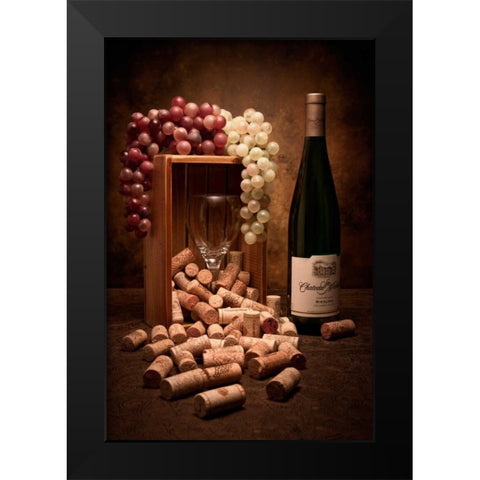 Wine Corks Still Life II Black Modern Wood Framed Art Print by McNemar, C. Thomas