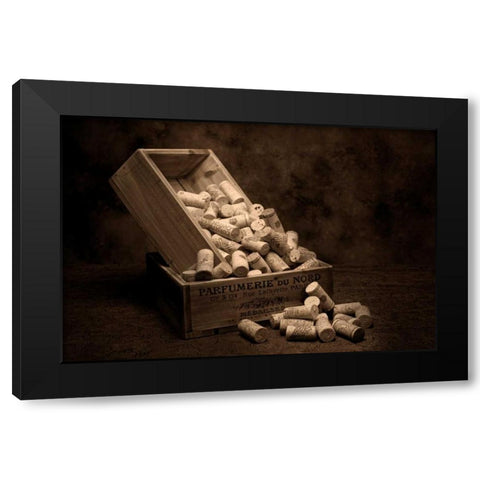 Wine Corks Still Life I Black Modern Wood Framed Art Print by McNemar, C. Thomas