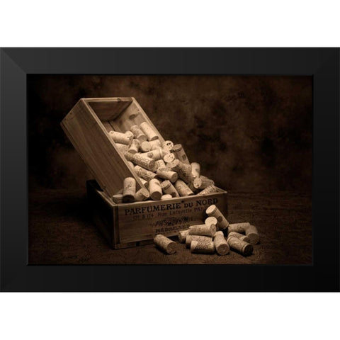Wine Corks Still Life I Black Modern Wood Framed Art Print by McNemar, C. Thomas