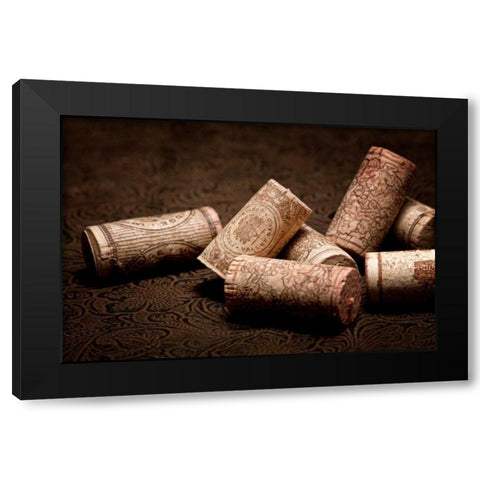 Wine Corks Still Life III Black Modern Wood Framed Art Print by McNemar, C. Thomas