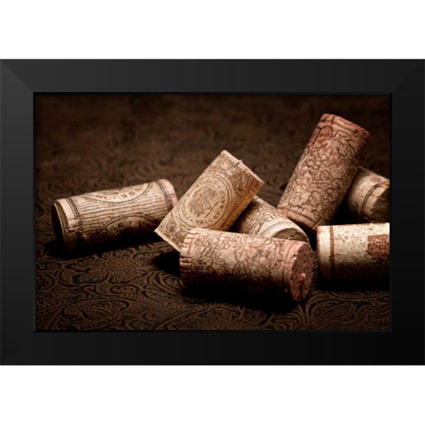 Wine Corks Still Life III Black Modern Wood Framed Art Print by McNemar, C. Thomas