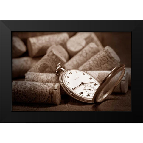 Wine Corks Still Life V Black Modern Wood Framed Art Print by McNemar, C. Thomas