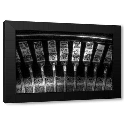 Typewriter Keys I Black Modern Wood Framed Art Print by McNemar, C. Thomas