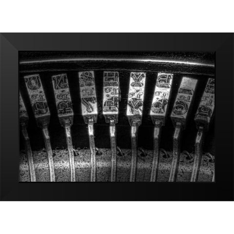 Typewriter Keys I Black Modern Wood Framed Art Print by McNemar, C. Thomas
