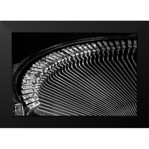 Typewriter Keys II Black Modern Wood Framed Art Print by McNemar, C. Thomas