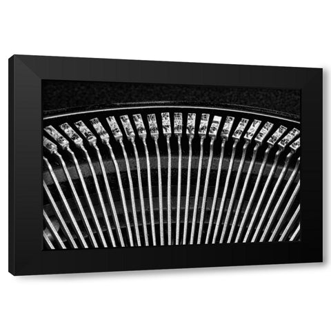 Typewriter Keys III Black Modern Wood Framed Art Print with Double Matting by McNemar, C. Thomas