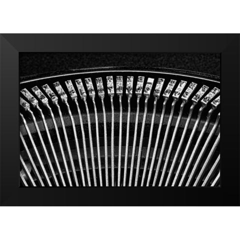 Typewriter Keys III Black Modern Wood Framed Art Print by McNemar, C. Thomas