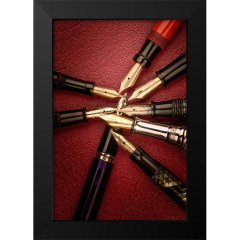 Fine Writing II Black Modern Wood Framed Art Print by McNemar, C. Thomas