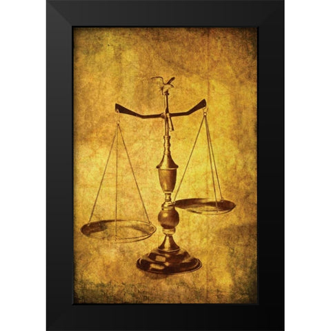 Vintage Scale Black Modern Wood Framed Art Print by McNemar, C. Thomas