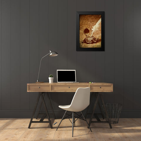 Inkwell II Black Modern Wood Framed Art Print by McNemar, C. Thomas