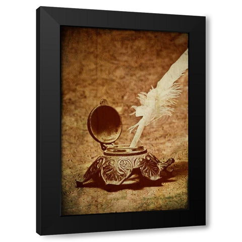 Inkwell II Black Modern Wood Framed Art Print with Double Matting by McNemar, C. Thomas