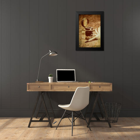 Inkwell V Black Modern Wood Framed Art Print by McNemar, C. Thomas