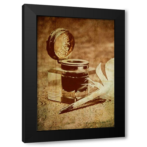 Inkwell V Black Modern Wood Framed Art Print with Double Matting by McNemar, C. Thomas